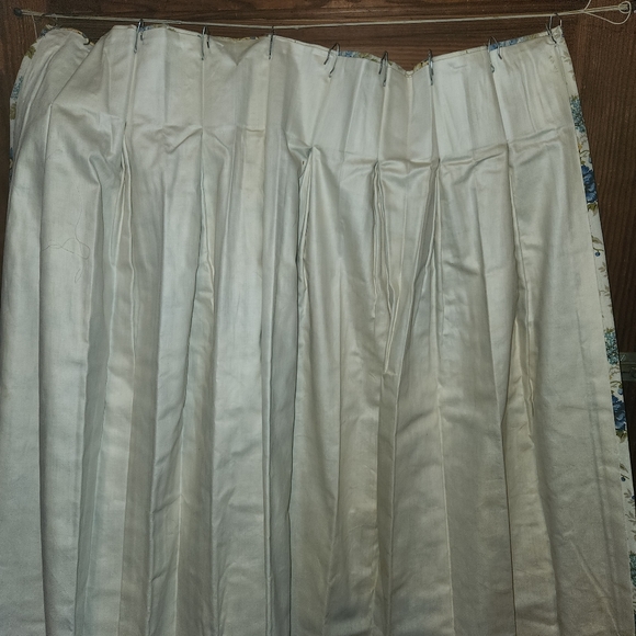 PART 2 Vintage Floral Lined Draperies Curtains 4 84" Panels 2 Valances Material - Picture 6 of 10